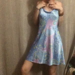 Purple Funky Print Dress